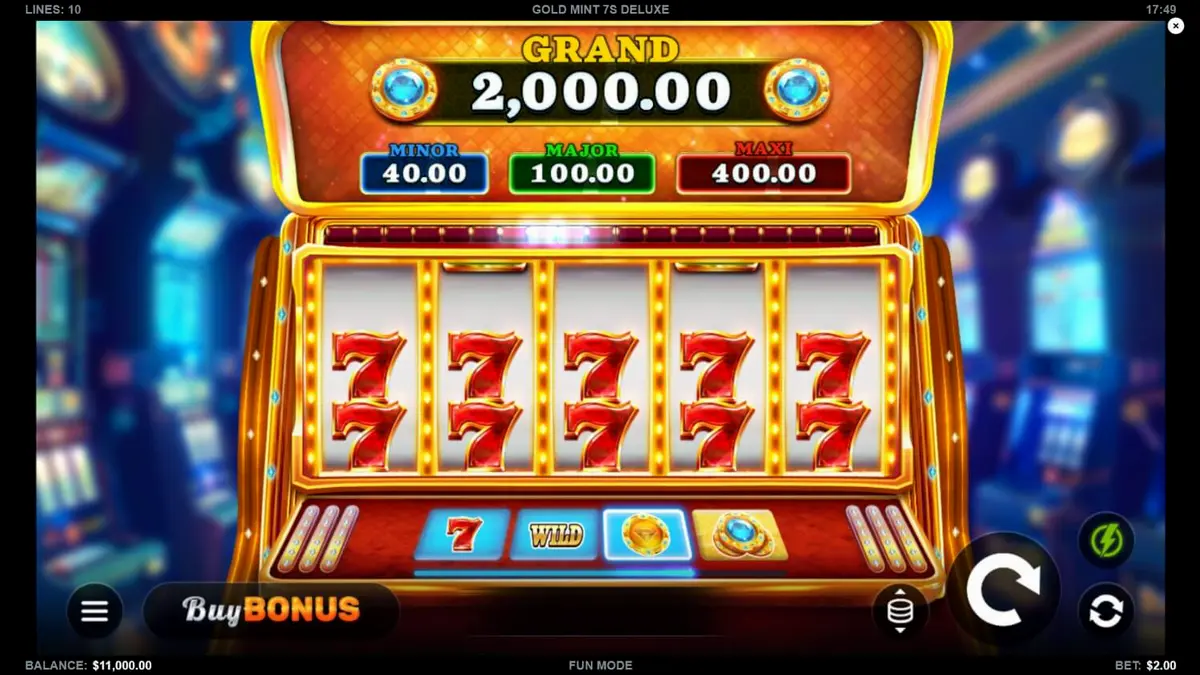 Gold Mint 7s Deluxe মোবাইল স্ক্রিনে খেলা হচ্ছে